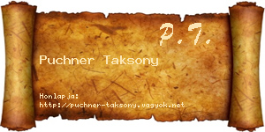 Puchner Taksony névjegykártya